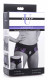 Lace Envy Crotchless Panty Harness - S/ M Black and Purple Image