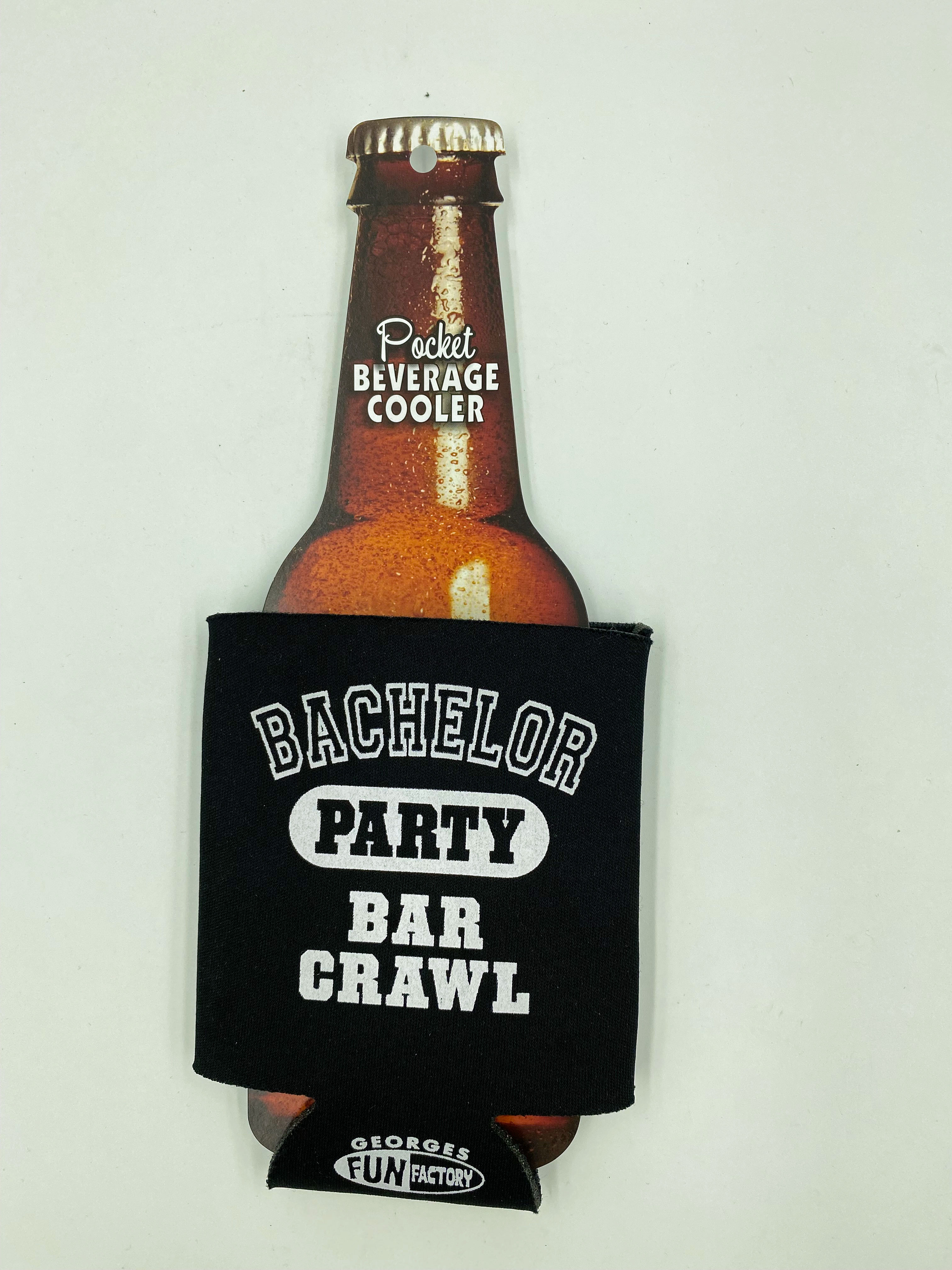 Bachelor Party Bar Crawl Buy Me a Beer Koozie Black
