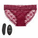 Remote Control Lace Panty Set - S/ M - Burgundy Image