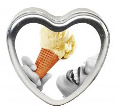 Edible Heart Candle - Vanilla - 4 Oz - Tester - Minimum Purchase Required -