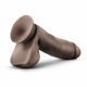 Dr. Skin Glide - 7 Inch Self Lubricating Dildo  With Balls - Chocolate Image