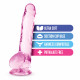 Naturally Yours - 8 Inch Crystalline Dildo - Rose Image