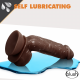 Dr. Skin Glide - 8.5 Inch Self Lubricating Dildo  Lubricating Dildo With Balls - Chocolate Image