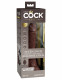 King Cock Elite 7 Inch Vibrating Silicone Dual  Silicone Dual Density Cock With Remote - Brown Image