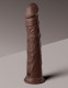 King Cock Elite 11 Inch Silicone Dual Density Cock - Brown Image