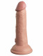 King Cock Elite 6 Inch Vibrating Silicone Dual  Silicone Dual Density Cock - Light Image