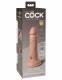 King Cock Elite 6 Inch Vibrating Silicone Dual  Silicone Dual Density Cock - Light Image