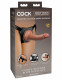 King Cock Elite Comfy Silicone Body Dock Kit -  Harness and 7 Inch Dildo - Tan Image