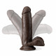 Dr. Skin Plus - 7 Inch Posable Dildo With Balls -  Chocolate Image