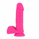 Neo Elite - 8 Inch Silicone Dual Density Cock With Balls - Neon Pink Image