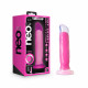 Neo Elite Glow in the Dark - Marquee - 8 Inch  Silicone Dual Density Dildo  - Neon Pink Image