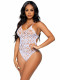Strappy Back Lace Teddy - One Size - White Image