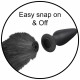 Interchangeable Black and White Fox Tail Image