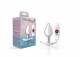 Cheeky Charms-Silver Metal Butt Plug Kit -Clear/bright Pink Image