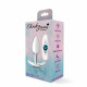 Cheeky Charms-Silver Metal Butt Plug Kit- Clear/teal Image