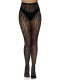Leopard Net Tights - One Size - Black Image