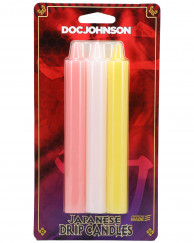 Japanese Drip Candles - 3 Pack - Pink, White, Yellow