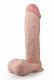 Dr. Skin Plus - 9 Inch Thick Posable Dildo With Balls - Vanilla Image