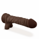 Dr. Skin Plus - 9 Inch Posable Dildo With Balls  - Chocolate Image