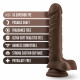 Dr. Skin Plus - 9 Inch Posable Dildo With Balls  - Chocolate Image
