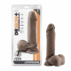 Dr. Skin Plus - 9 Inch Thick Posable Dildo With  Balls - Chocolate Image