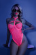 All Nighter Harness Bodysuit - Large/xlarge - Neon Pink Image