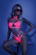 Lights Off Bralette and Panty - Small/medium -  Neon Pink Image
