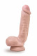 Dr. Skin Plus - 8 Inch Thick Poseable Dildo With  Squeezable Balls - Vanilla Image