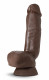 Dr. Skin Plus - 8 Inch Thick Poseable Dildo With  Squeezable Balls - Chocolate Image