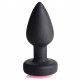 28x Silicone Vibrating Pink Gem Anal Plug With  Remote - Small Image