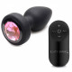 28x Silicone Vibrating Pink Gem Anal Plug With  Remote - Small Image