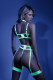 In a Trance - 3 Pc Bra Garter Set - Small/medium - Neon Chartreuse Image