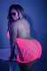 Shock Value Halter Dress - Queen - Neon Pink Image