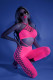Own the Night Bodystocking - One Size - Neon Pink Image