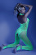 Moonbeam Crotchless Bodystocking - One Size - Neon Green Image