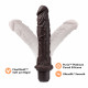 Dr. Skin Silicone - Dr. Richard - 9 Inch Vibrating Dildo - Brown Image