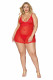 Babydoll and G-String - Queen Size - Lipstick Red Image