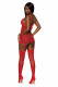Garter Slip and G-String - One Size - Lipstick Red Image