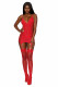 Garter Slip and G-String - One Size - Lipstick Red Image