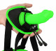 Bonded Leather Strap-on With Silicone Dildo 5.7  Inch - Glow in the Dark Image