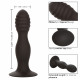 Silicone Ribbed Anal Stud - Black Image