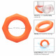 Alpha Liquid Silicone Sexagon Ring - Orange Image