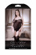 Royal Treatment Gartered Teddy Bodystocking -  Queen Size - Black Image