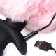 Waggerz Moving and Vibrating Bunny Tail Anal Plug  - Pink Image