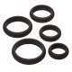 Cloud 9 Comfort Cock Rings With Flat Back 5 Pack - Black Image