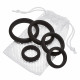 Cloud 9 Comfort Cock Rings With Flat Back 5 Pack - Black Image
