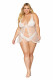 Babydoll and Pearl G-String - Queen Size - White Image