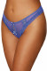 Dot Mesh Open Crotch Thong - Large - Periwinkle Image