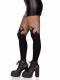 Opaque Flame Tights With Fishnet Top - One Size -  Black Image