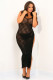 Take the Heat Lace Gown - 1x-3x - Black Image